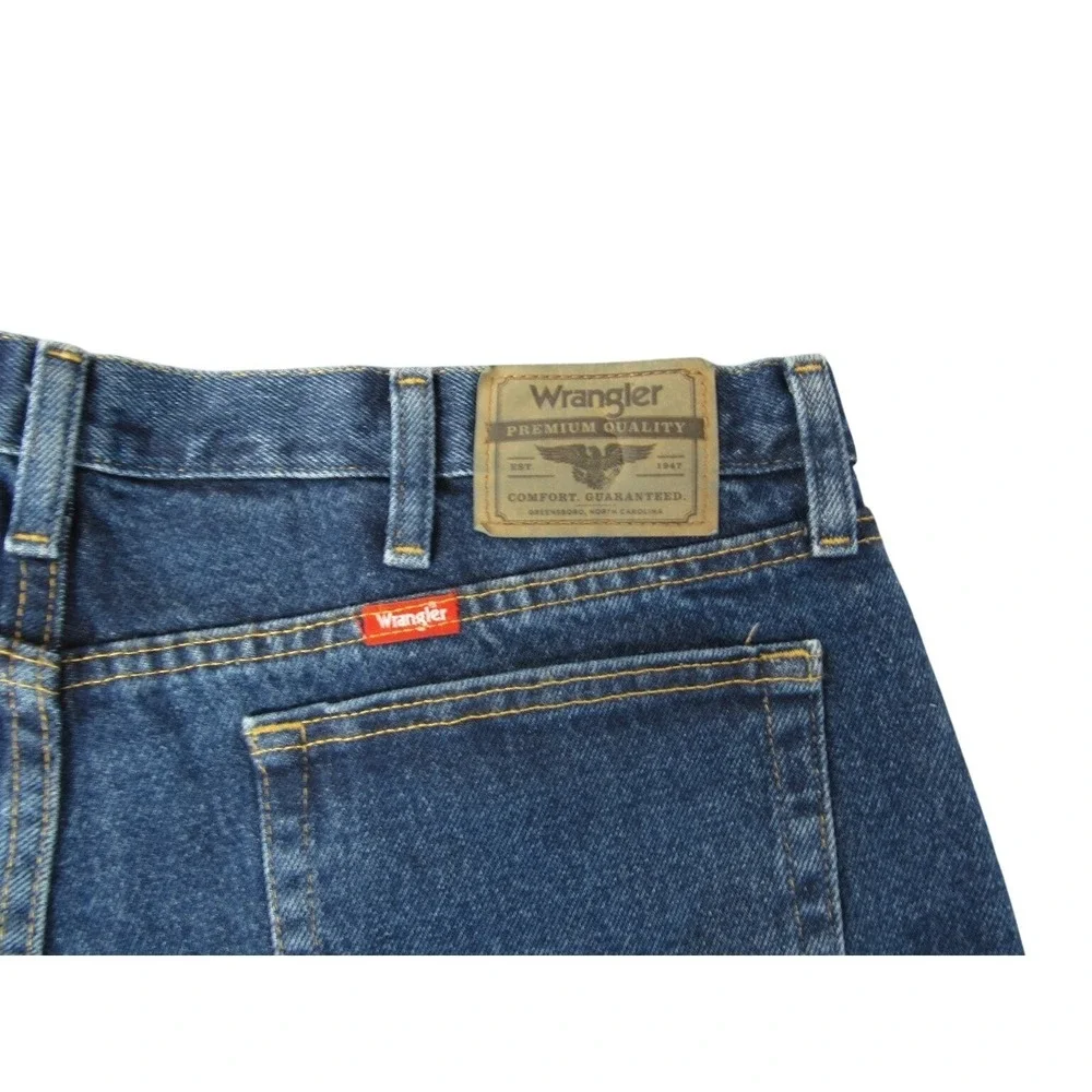 Wrangler Men's Jeans Relaxed Fit Denim‎ 36x30 Blue Cotton